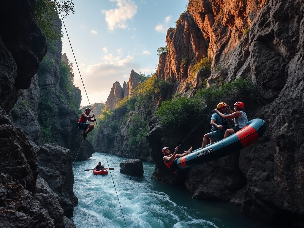 Aventura en México: rappel, rafting y tirolesa extremos