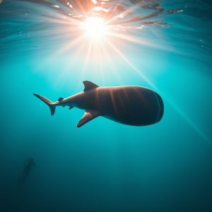 snorkel con tiburón ballena