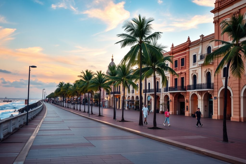 Mazatlán malecón e Isla de los Pájaros